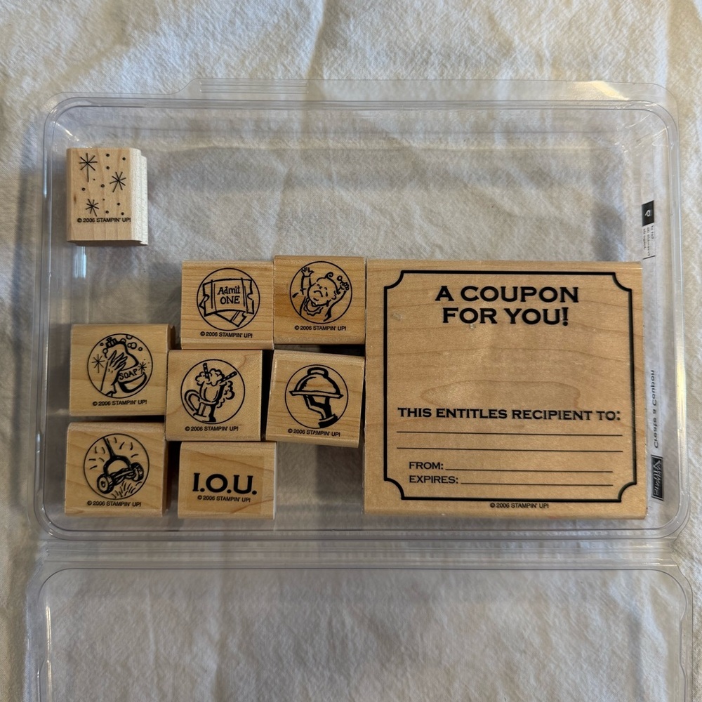 Stampin’ Up! Create a Coupon Wooden Stamp Set
